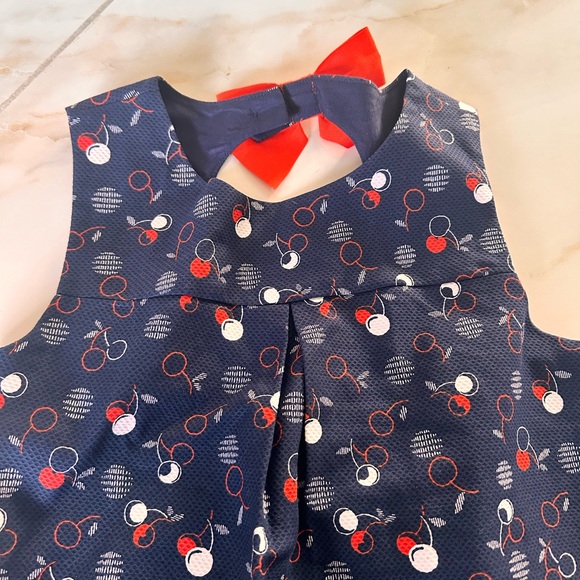 Selling Janie and jack CHERRY PIQUE DRESS dress! Size 12 kids - Picture 2 of 4